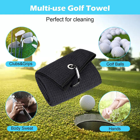 Golf Club Cleaning Kit - Includes Cleaner, Water Towel, Groove Sharpener, Divot Repair Tool, and Magnetic Ball Maker