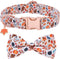 Faygarsle Bow Tie Halloween Fall Dog Collar, Fashionable Cotton Collar with Metal Buckle for Small Medium Large Dogs