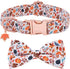 Faygarsle Bow Tie Halloween Fall Dog Collar, Fashionable Cotton Collar with Metal Buckle for Small Medium Large Dogs