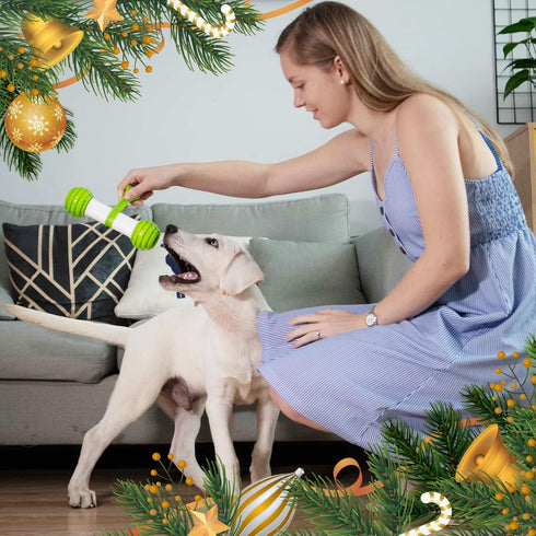 PETGEEK Interactive Dog Toys, Durable Motion Activated Automatic Dog Bone for Medium & Large Dogs