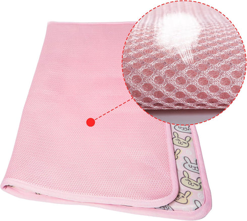 NACOCO Pet Cooling Mat, Cat Dog Cushion Pad for Summer Cool Down, Comfortable Soft for Pets and Adults (M, Pink)