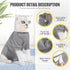 JOHNBOLIN Cat Surgery Recovery Suit, Protective Sterilized Abdominal Wound Surgery Pajamas, Female Male Pet Soft Cone Onesie Shirt Clothes (Grey, Large)