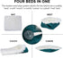 Furhaven Self-Warming Cat Bed for Indoor Cats, 4-Beds-in-1, Washable Plush Faux Fur Cuddler, Small, Spruce