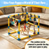 Bullro 8 Hammock Puppy Play Gym with Hanging Toys, Dog Jungle Gym Indoor with and Funny Enrichment Toys, PVC Frame