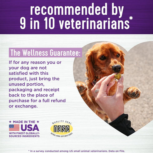 45 Count Wellness Tasty Cheese Flavored Soft Chews Calming Supplements for Dogs
