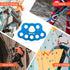 NewDoar 40KN Paw Rigging Plate with 4/5 Holes for Rock Climbing Gear, 8 Holes, Blue