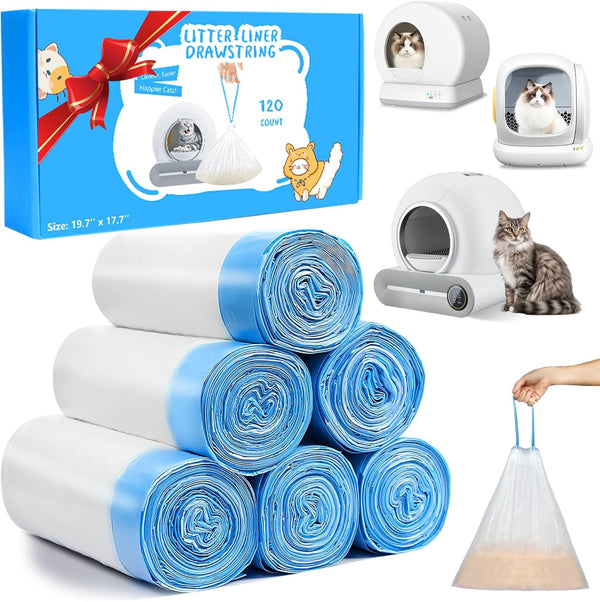 JYNSROU 120 Count Cat Litter Box Liners Bags for MeoWant MW-SC01 / MW-SC02,