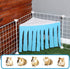Shappy 2 Pcs Guinea Pig Hideout Corner Fleece Toys, Cute Ferret Hammock for Small Pets (Grey with Blue, Grey with Green)