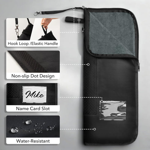 CarryWise 2-in-1 Wet Bag, Changing Mat & Wet Dry Bag with Non-Slip Backing, Water-Resistant Zipper & Towel Lining