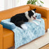 Dog Couch Bed for Large Dogs, XL Tie-dye Blue Faux Fur Waterproof Bed, Calming Washable Memory Foam, 45x37 Inches
