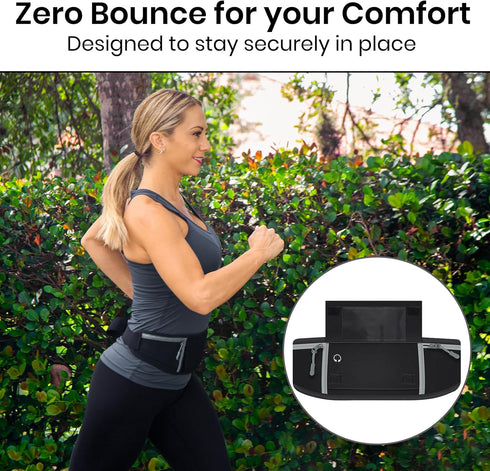 Vive Running Belt Fanny Pack, Waterproof Runners Reflective Waist Pack Bag for Fitness and Travel