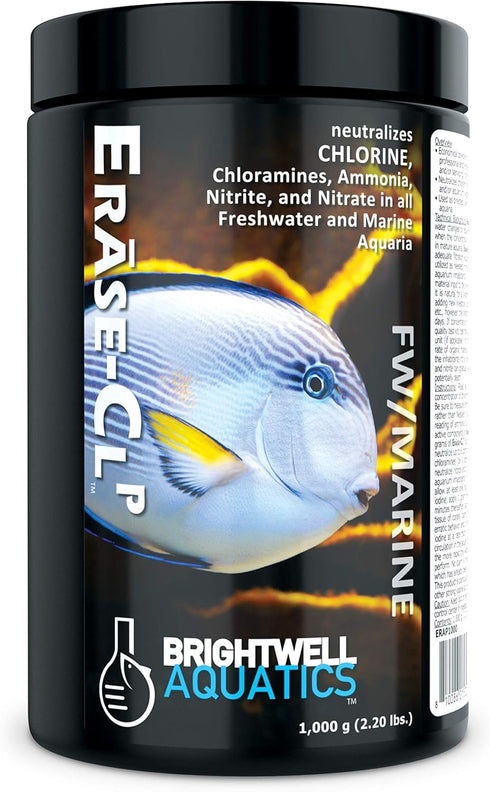 Brightwell Aquatics Erase CL P - Neutralizes Chlorine, Ammonia, Nitrite & Nitrate in Aquariums, 1 Kg