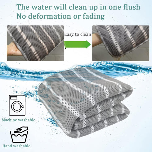 Breathable Mesh Dog Crate Mat with Anti-Slip Bottom, 3D Air Mesh Pet Crate Pad, Machine Washable Pet Mat for Dog