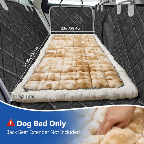 Thickened Dog Bed for Car Back Seat, Upgraded Bottom Non-SlipFits Hard Bottom car seat Cover for Dogs, Premium Mixed