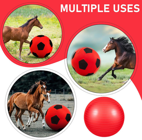 VercanMonth 40 Inch Giant Herding Ball with Ball Cover Anti Burst Please Watch VCR for How to Inflation Horse Toys