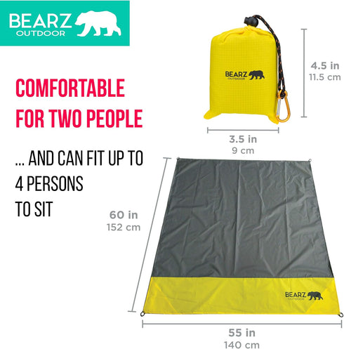 Pocket Blanket, Waterproof Sandproof Beach Blanket, Lightweight & Compact for Hiking, Camping, Travel