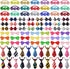 100 Pcs Adjustable Dog Ties Set with 50 Bow Ties, 25 Neckties, 25 Flower Ties for Medium Large Dog Grooming