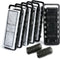 NICREW Slim Aquarium Filter Cartridges (6 pcs) with 2 Intake Sponges for Fish Tank