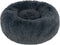 Best Pet Supplies Round Calming Dog Bed, Gray, 30x30x8'', Plush Faux Fur Fabric, Anti-Anxiety Cushion, Soft Support