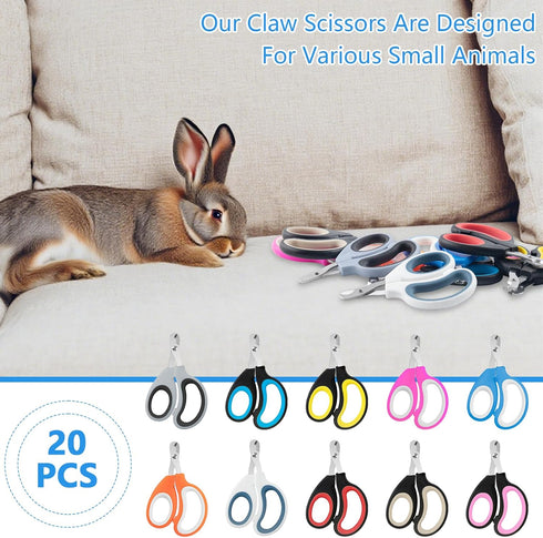 KoMvzyl 20 Trimmer Pcs Cat Nail Clipper Bulk Kitten Claw Pet Nail Cutter Claw Care for Cats, Kittens, Bunny, Puppy