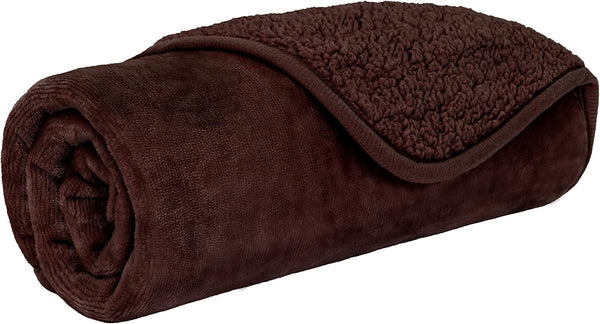 PetAmi Waterproof Dog Blanket for Small Medium Dogs, Pee Proof Reversible Blanket for Couch Bed, Washable, 29x40 Brown
