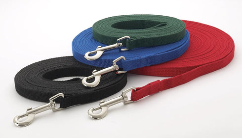 Guardian Gear Cotton Web Dog Training Lead - 20'x5/8", Black