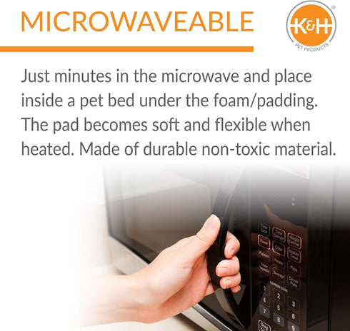 K&H Pet Products Microwavable Pet Bed Warmer, Blue, 9" x 9"