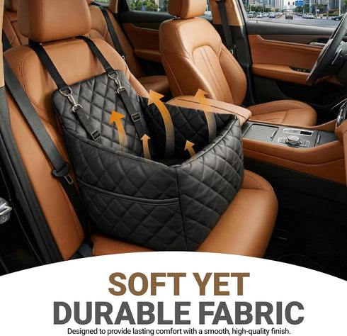 Otalar 35 lbs, Elevated Dog Car Seat for Small/Medium Dogs up to Memory Foam Pet Booster Seat with Detachable Washable