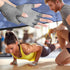 Shyyween 3 Pairs Silicone Grip Yoga Gloves Non Slip Fingerless Pilates Gym Workout Gloves for Women Men, One Size Fits