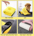 Super Absorbent Microfiber Dog Bath Towel for Small Dogs & Cats, Yellow & Grey 11.8" x 23.6"