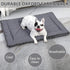 Washable Reversible Dog Bed Mat, Soft Fluffy Pet Kennel Pad for Large, Medium, Small Dogs, 21 x 13 Inch, Gray