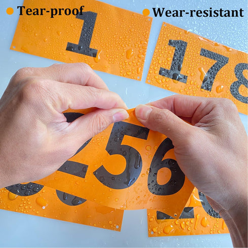 UISKOOPW Race Bib Numbers for Tryouts,Running Bibs with Pins for Races,Marathon,Track,Field Competitor Audition Road ID
