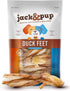 Jack&Pup Duck Feet Dog Chew Dog Treats for Medium Dogs and Small Dogs | All Natural, Single Ingredient Dehydrated Duck Feet (20 Count)