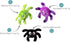 Fringe Studio Mini Dog Toy Set, Creepy Crawly Spiders, Set of 3, Multi-Colored