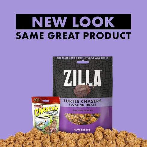 Zilla Turtle Chasers Floating Treats Made with Real Shrimp, Resealable Bag