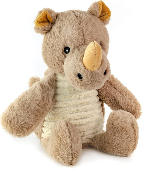 Safari Pet Plush Toy with Squeaker, Bear, Rhino, Elephant