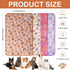 4pcs (30 21 inch) Hestya Waterproof Dog Puppy Pads Soft Cat Blanket Dog Sleeping Mat Absorbent Pet Blanket Paw Pattern