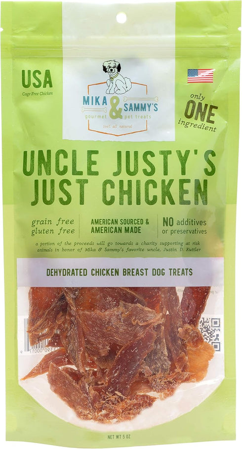 Gourmet Jerky Dog Treats - Natural Chicken Jerky for Dogs, Nutritious, Made in USA, 5 oz