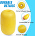 SILANON Marine Rope Floats, 4/6pcs Crab Trap Buoy Fishing Marker Buoys, Yellow Oval Water Floats