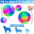 2 Pieces 2.5" Light up LED Dog Toy Ball - Elastic Flashing Glowing Interactive Bounce-Activated Toy for Small Medium