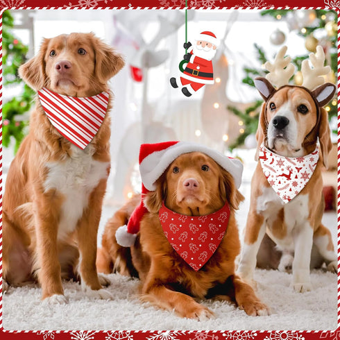 50 Accessories(31.5 21.7 21.) Abbylike Pcs Valentines Day Dog Bandanas Bulk Red and White Polka Dots Stripes Bandanas