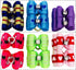 50pcs / 25Pair Small Dog Hair Bows with Rubber Bands and Rhinestones, Random Color Puppy Grooming Accessories