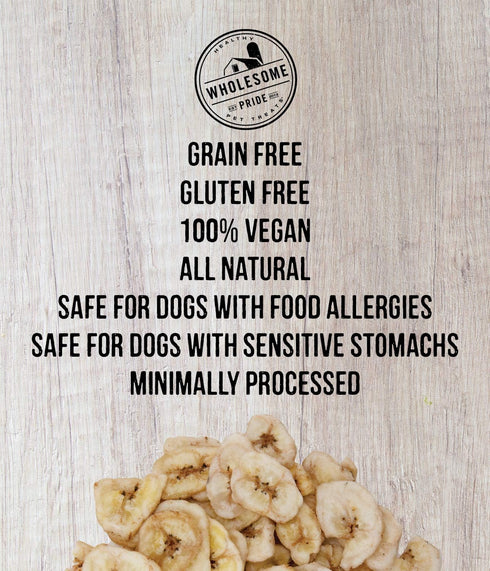 Wholesome Pride 100% All-Natural Dog Treats, Soft Banana Bites, 16oz, USA-Sourced