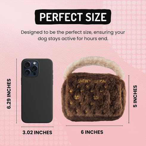 Dog Diggin Designs Runway Pup Collection, Unique Squeaky Plush Dog Toys – Haute Couture Purses