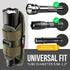 TH1 Tactical Flashlight Holster Duty Belt Pouch with Stretchable Rotatable Clip for Security Belt