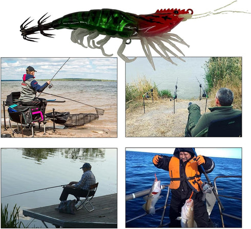 Generic Fishing Baits for Bass,Shrimp Baits Kit Gear - Trout Fishing Lures Kit,for Enthusiast Men Women Family