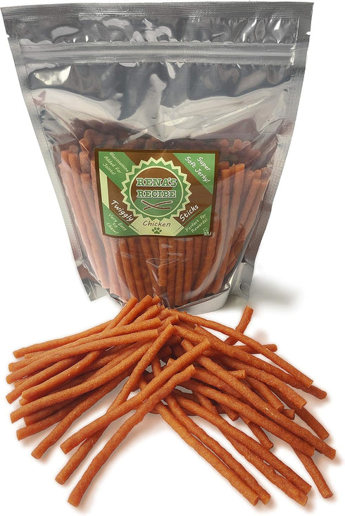 Rena's Recipe Twiggly Chicken Sticks (24oz /1.5lbs) Big Pack (Around 100 Pieces)