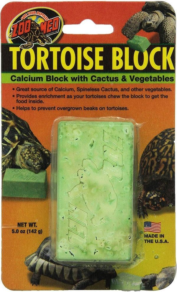Zoo Med Tortoise Calcium Banquet Block with Cactus & Vegetables, Pack of 1