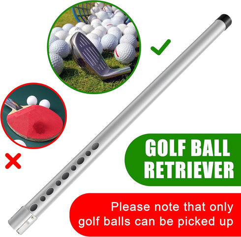 Professional Golf Ball Retriever Picker, Aluminum Shag Tube Release Tool for Practice Pick-up