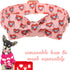 Unique Style Paws Valentine's Day Dog Collar with Bow, Heart Print Cotton Collar for Small Medium Large Dogs